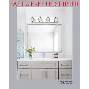 4 LIGHTS VANITY LIGHT BATHROM WALL LIGHT FIXTURE 22" CHROME USA SHIPPER